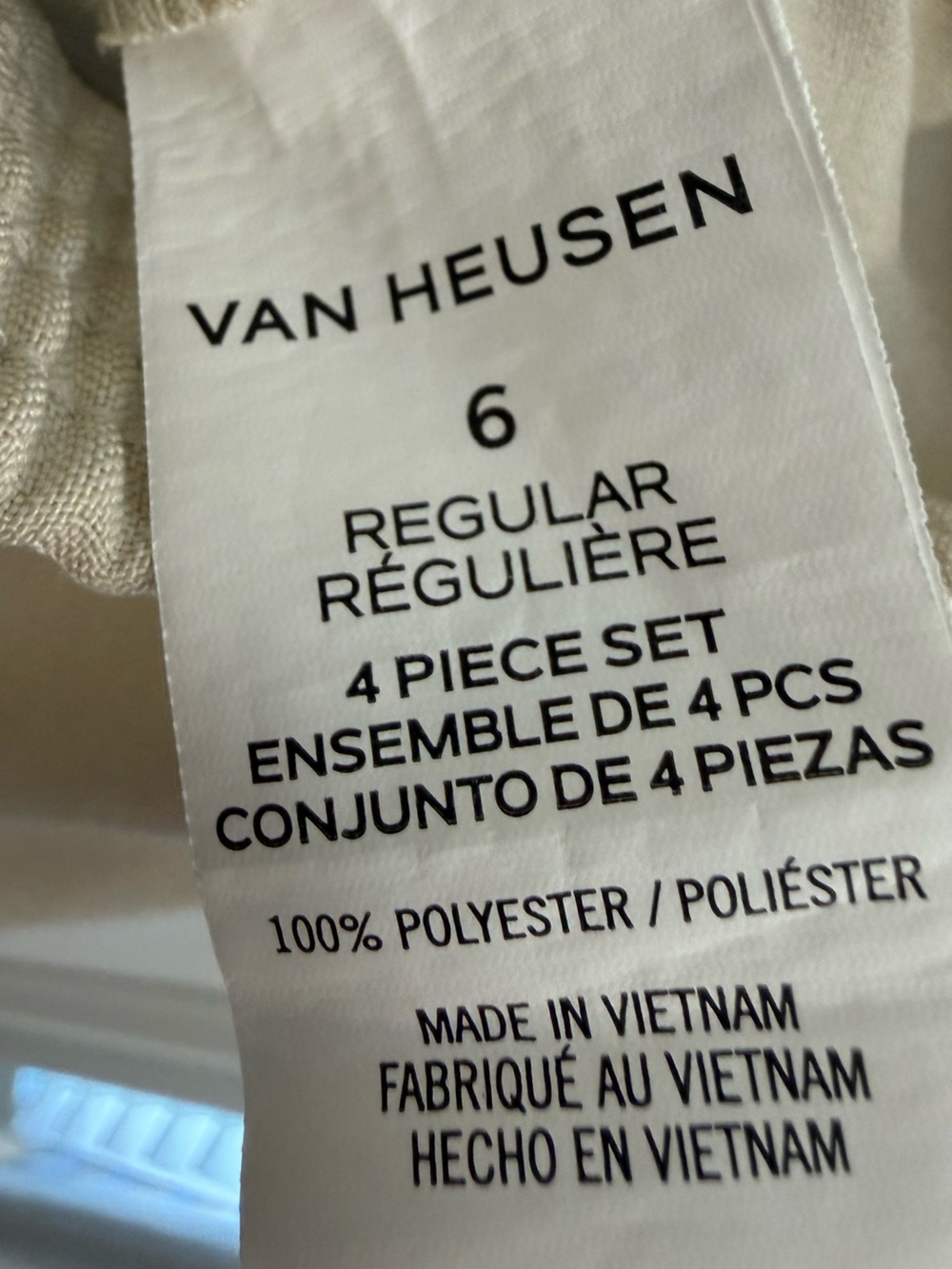 Van Heusen Boys Cream Vest, Dress Pants, & Bow Tie Set size 6 - Picture 4 of 6